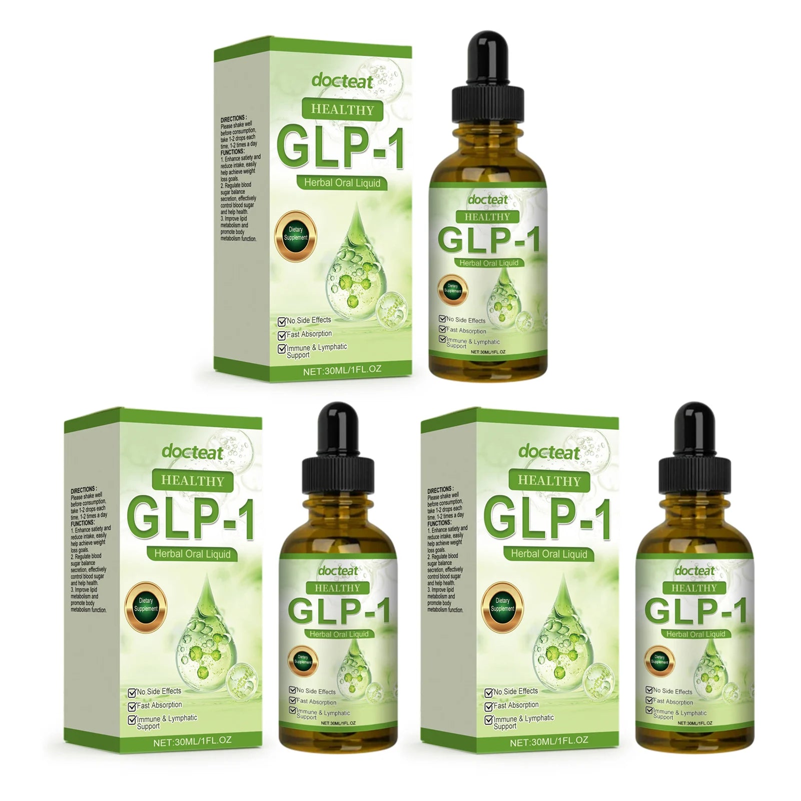 GLP-1 Supplement Liquid Drops Weight Loss anti Cellulite Promote Thigh Waist Belly Fat Reduction Slim down Body Slimming Oil