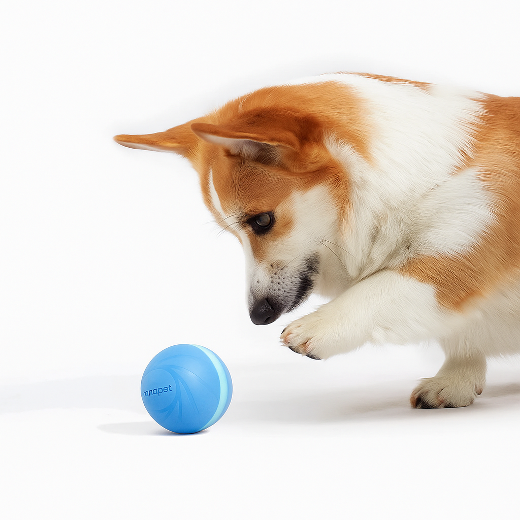 Pet Toy Ball Automatic Moving Dog Toy Ball Smart USB Jumping Rotating Interactive Dog Chew Toy Ball for Puppy Ball Toy